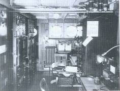 Radio room of USCG Cutter Tahoe, sister ship to Itasca, circa 1937. Three radio logs were maintained during the flight, at positions 1 and 2 in the Itasca radio room, and one on Howland Island, where the Navy's high-frequency direction finder had been set up. Aboard Itasca, Chief Radioman Leo G. Bellarts supervised Gilbert E. Thompson, Thomas J. O'Hare and William L. Galten, all third-class radiomen, (meaning they were qualified and "rated" to perform their jobs). Many years later, Galten told Paul Rafford Jr., a former Pan Am Radio flight officer, “That woman never intended to land on Howland Island.”